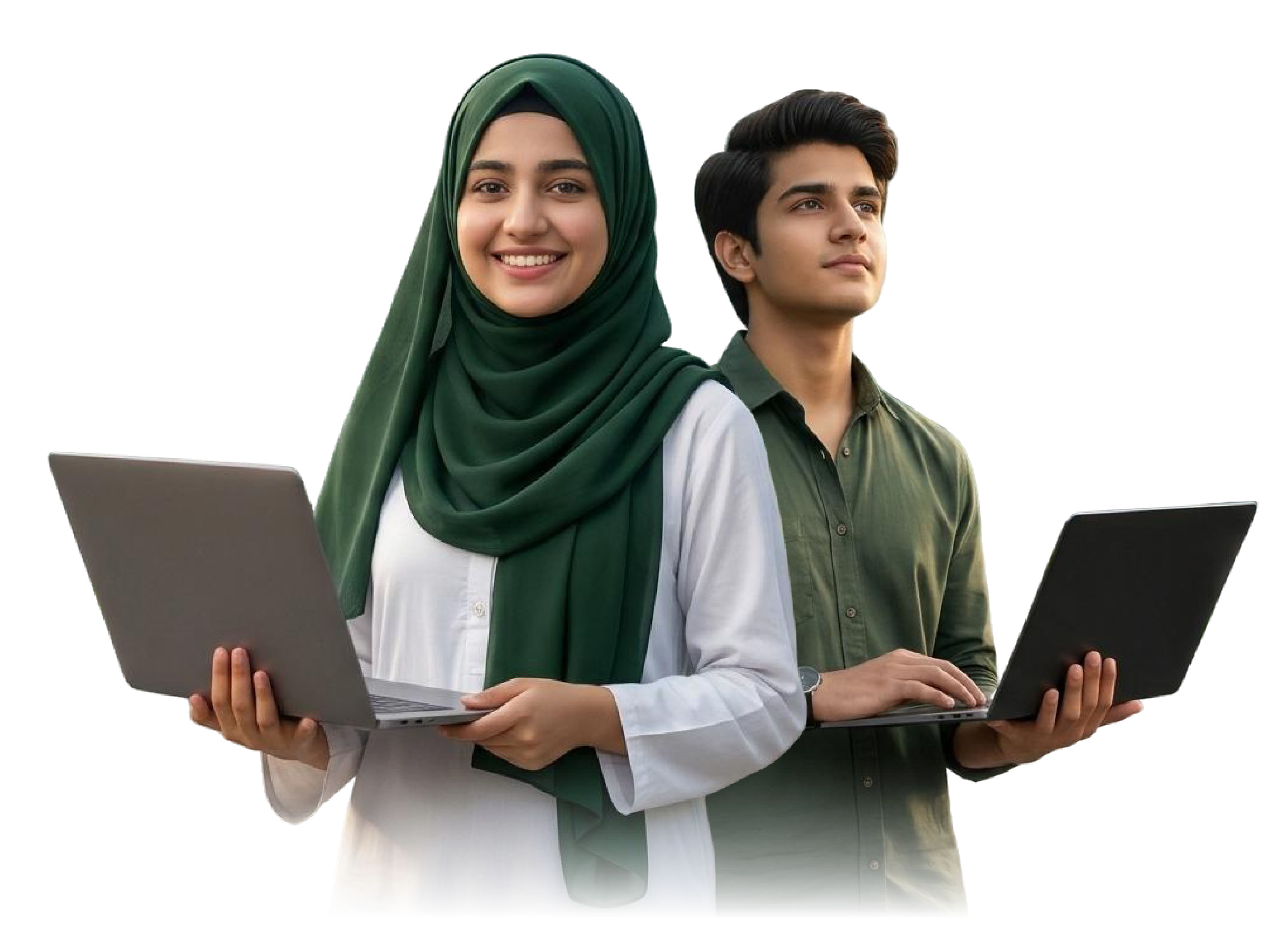 Students with Laptops
